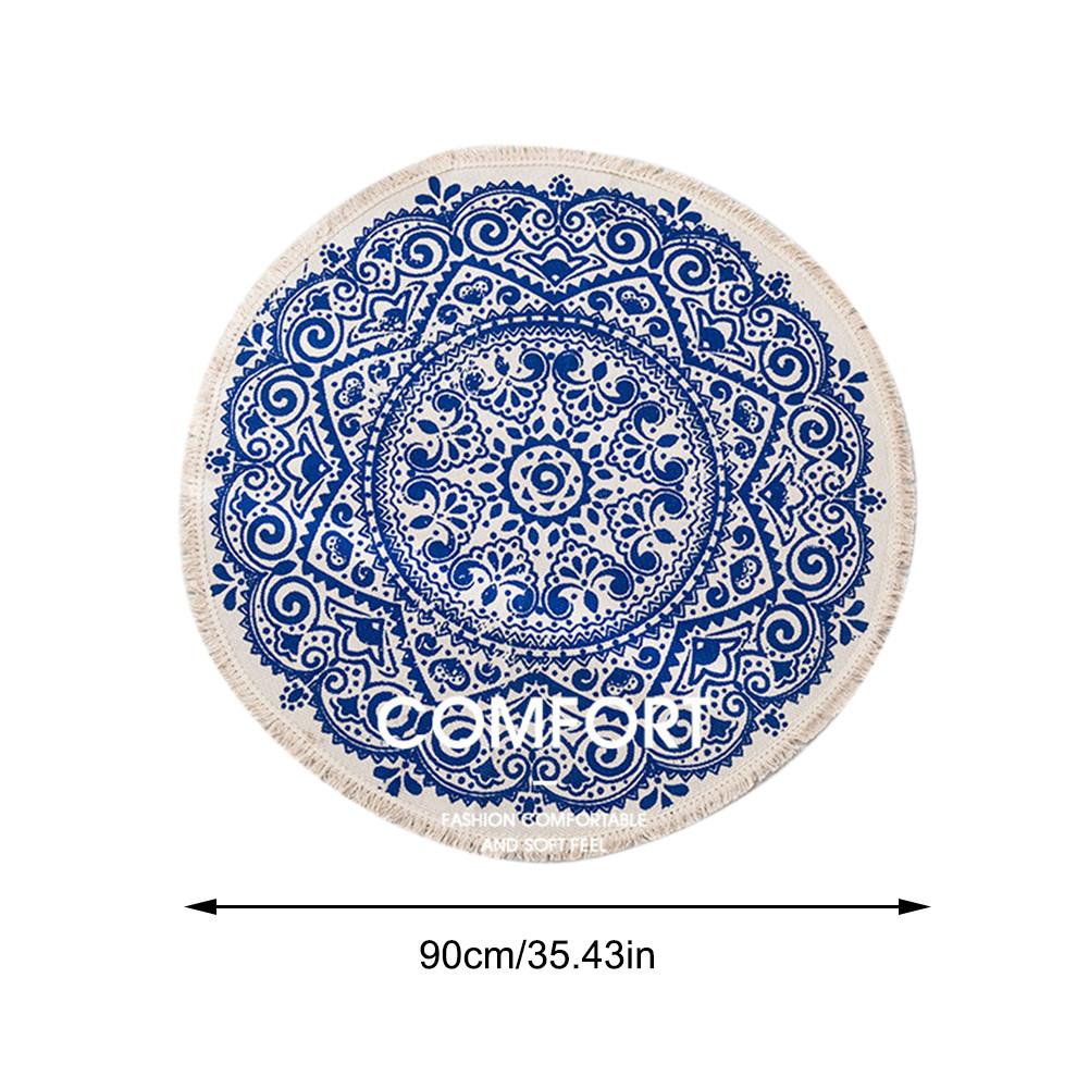 Bohemian Stijl Mandala Patroon Ronde Tapijt Antislip Badmat Soft Thicken Flanel Gebied Tapijt Voor Woonkamer Thuis decoratie