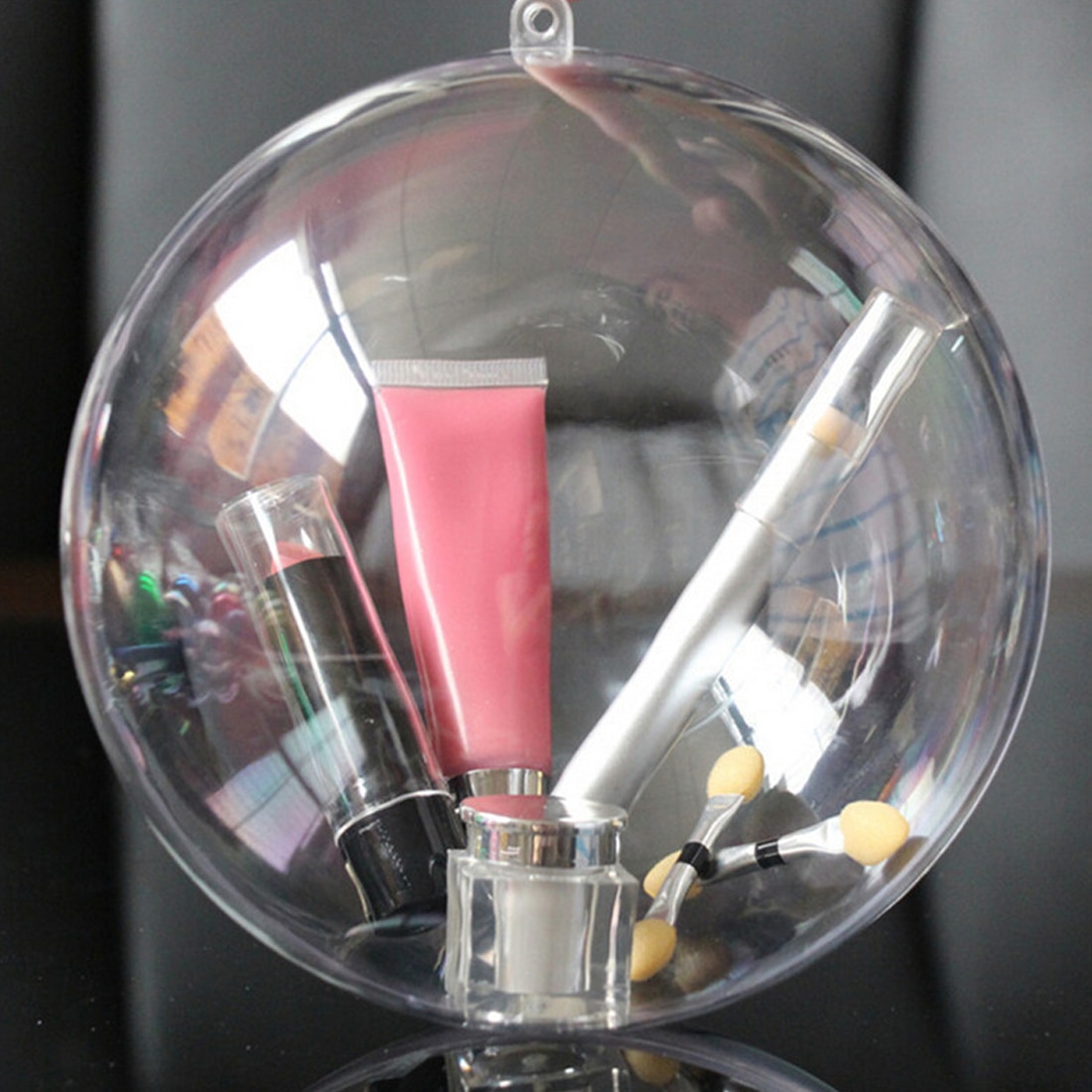 Clear Candy boxes Romantic Christmas Decorations Ball Transparent Can Open Plastic Christmas Clear Bauble Ornament