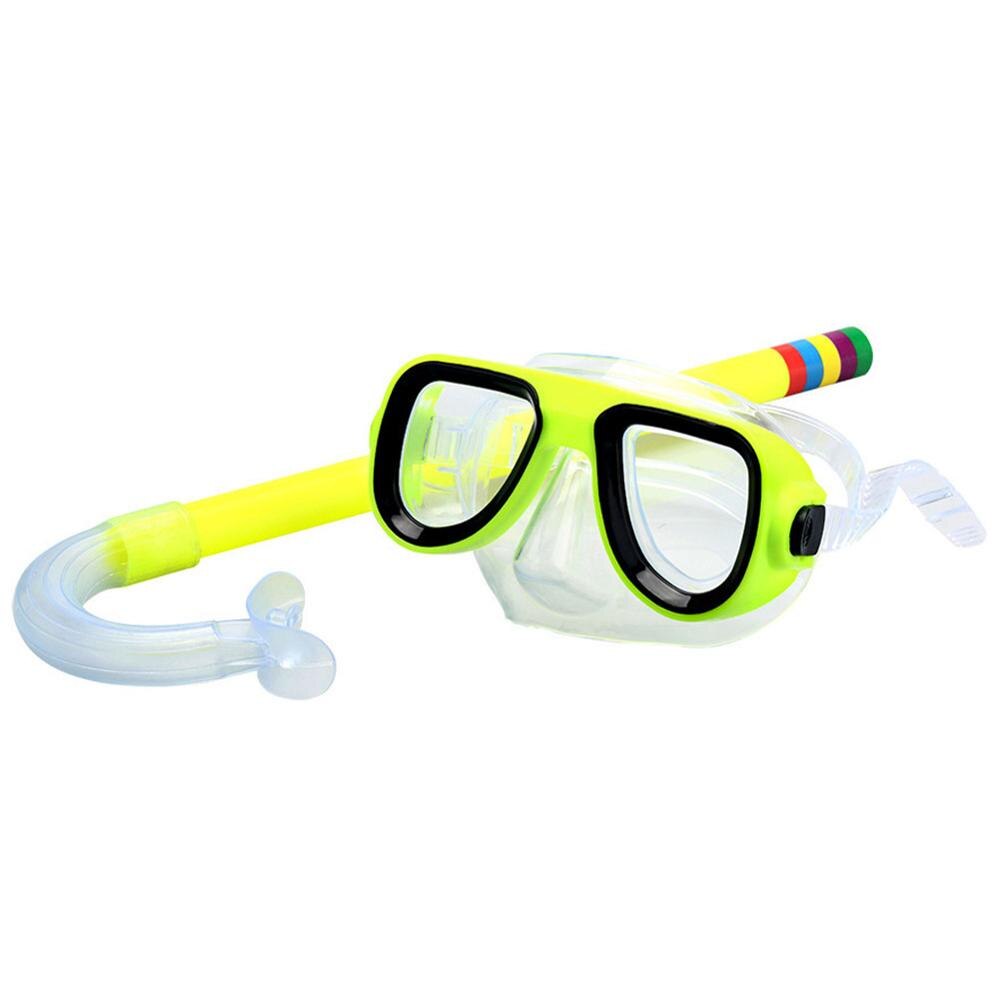 Snorkelen Kinderen Duikbril + Zuigbuis Set Nieuw Materiaal Pvc Niet-toxische Milieubescherming Materiaal Duiken Set Ch: yellow