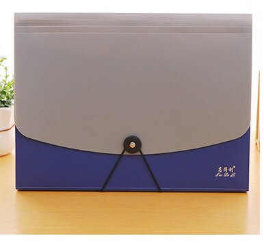 Simple Multi-layer A4 File Tray Magazine Folder Buckle Text bag note student papers Bag multi-layer File Box Office School: 004