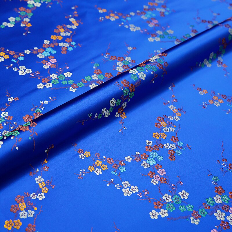 Jacquard brocade flower fabric Brocade silk fabrics material for sewing cheongsam and kimono clothing fabric: baolandicaise