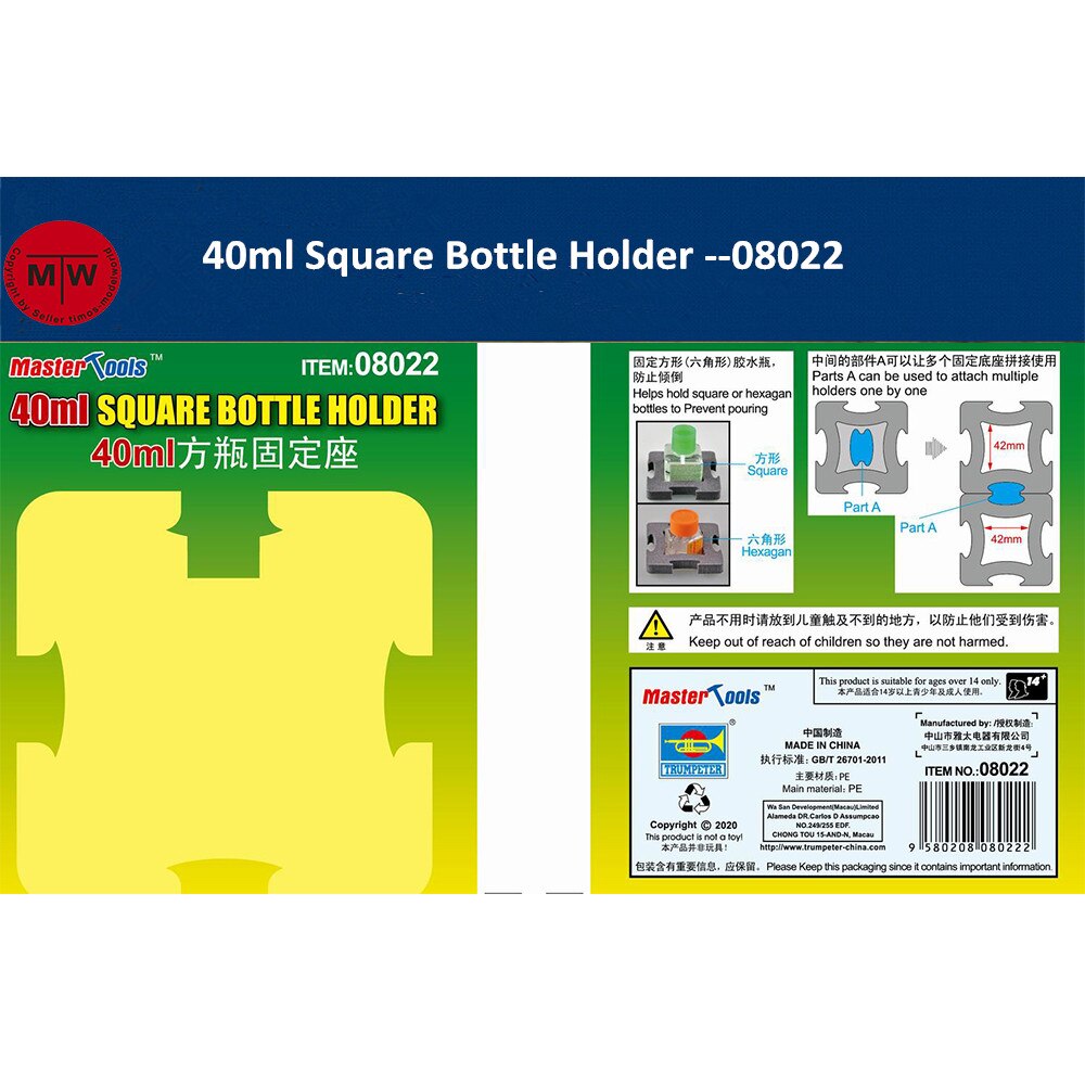 Meister Werkzeuge 08021/08022 16ml Runde Flasche Halfter/40ml Platz Flasche Halfter: quadrat Bottle halter