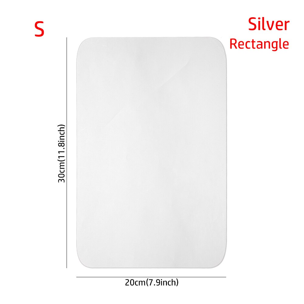 Acryl Spiegel Stickers Spiegel Muurstickers Reflecterende Glas Decals Ovale Rechthoek Muur Art Badkamer Woonkamer Woondecoratie: silver rectangle S