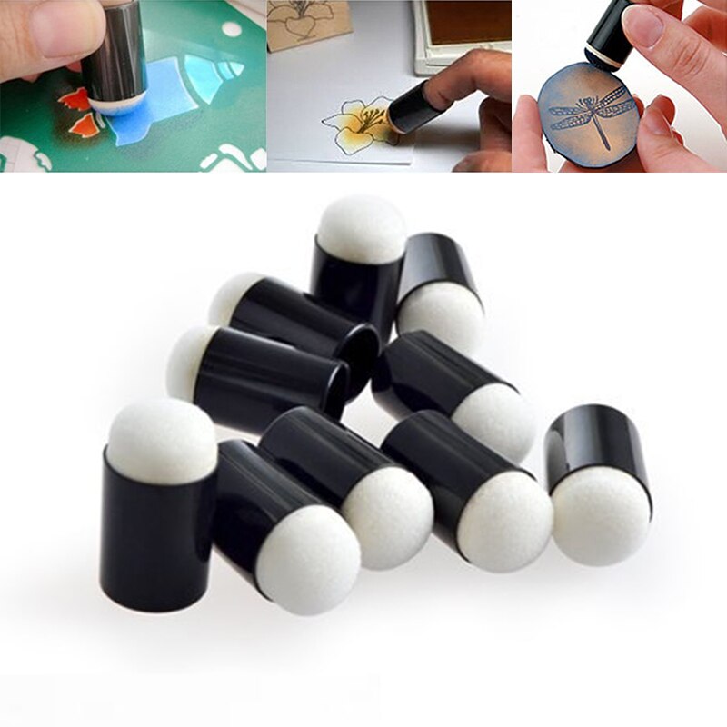 10PCS Sponge Finger Daubers Foam Finger Painting Craft Set Fingerpaint Drawing Sponge Foam Finger Chalk Ink In Stock