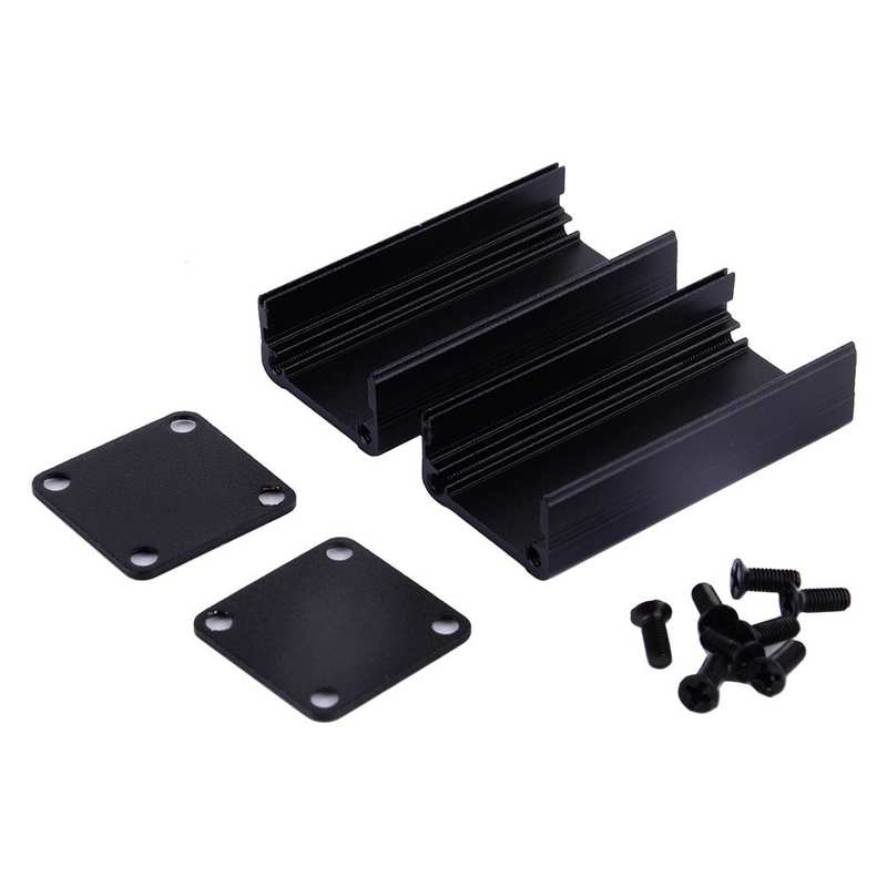 Electrical Junction Box Aluminum PCB Instrument Box Enclosure Electronic Cooling Case DIY 50x25x25mm Wire Connector Junction