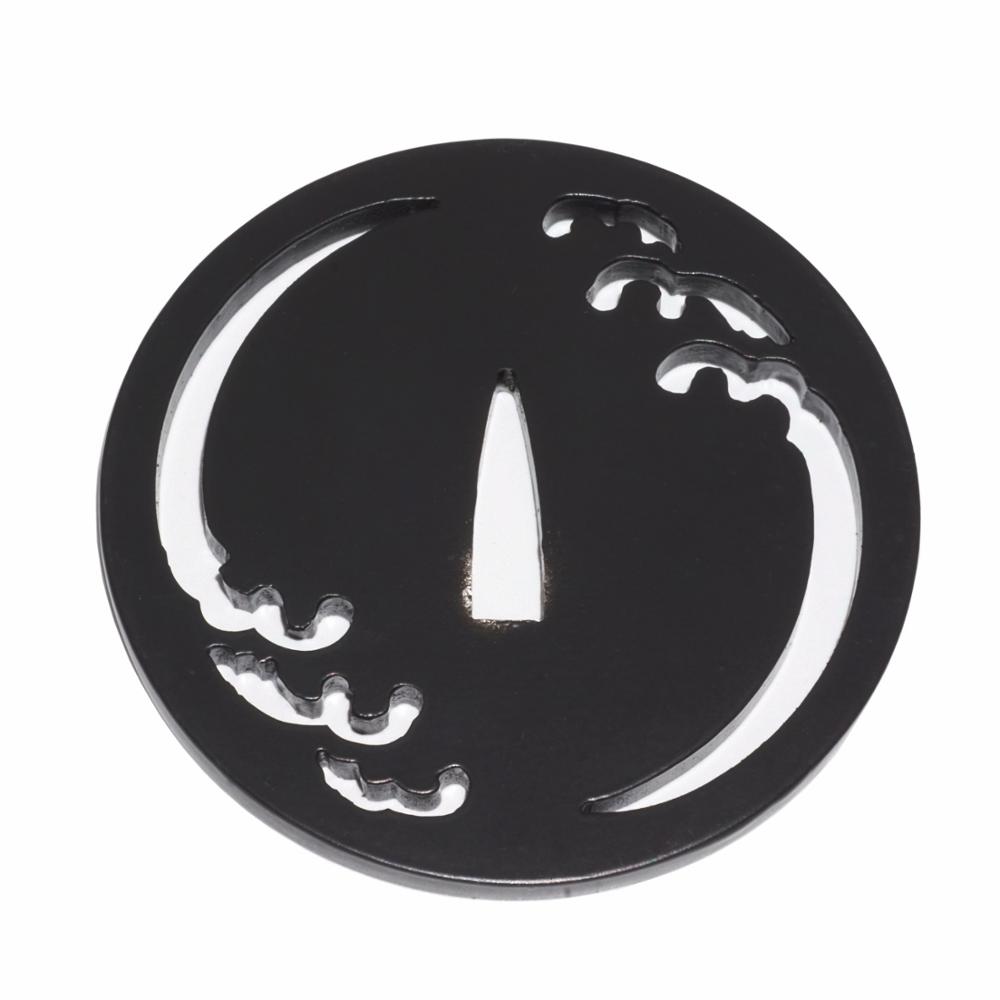 Iron Alloy Tsuba Hand Guard for Japanese Samurai Swords Wakizashi Tanto