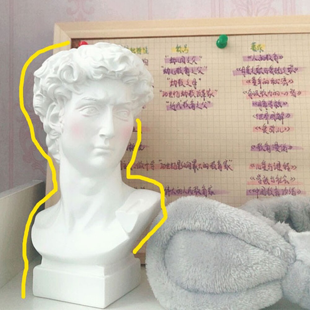 15cm styl skandynawski Dawid statua portret wazon żywica roślina wazony na kwiaty gips ludzka głowa dekoracyjne ozdoby kwiaty sztuka wystrój