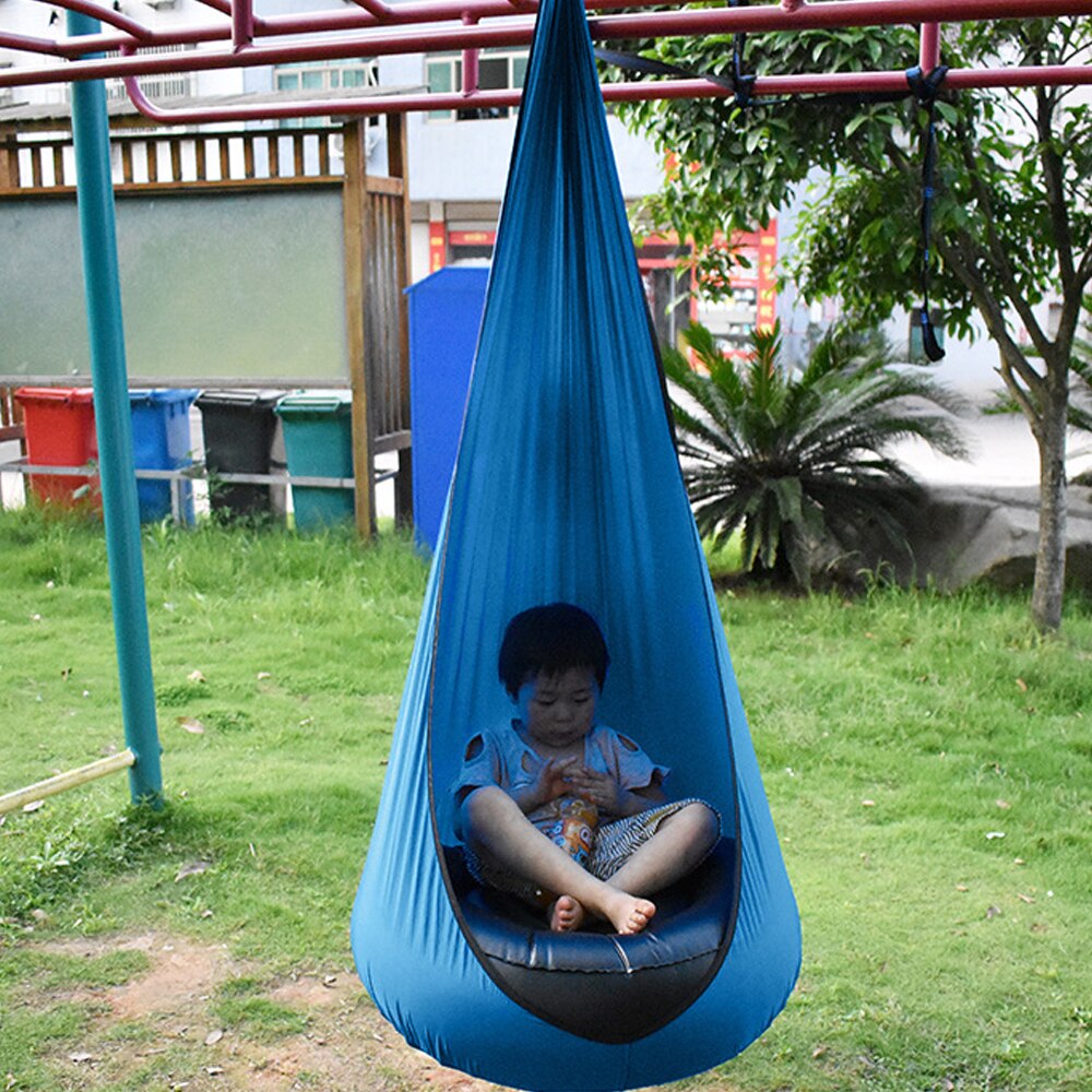 Kinderen Stoel Draagbare Parachute Doek Swing Bed Innovatieve Indoor Binnenplaats Stoel Met Luchtkussen Hangmat Stoel Swing Pods