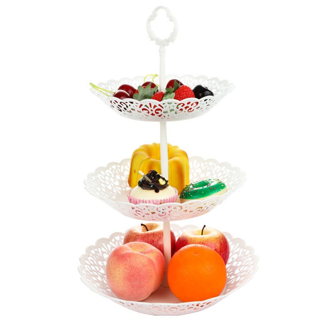 3-Tier Cupcake Stand Cake Dessert Wedding Event Party Display Tower Plate Cake Cooking Tools Kitchen Accessories
