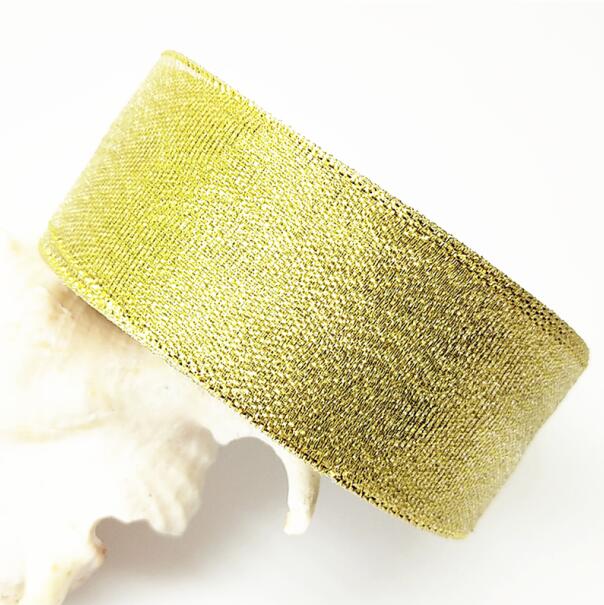 40/50mm 1-1/2 &quot;2&quot; 5 Meter Goud En Zilver Metallic Glitter Lint Kleurrijke pakket linten: gold / 50mm