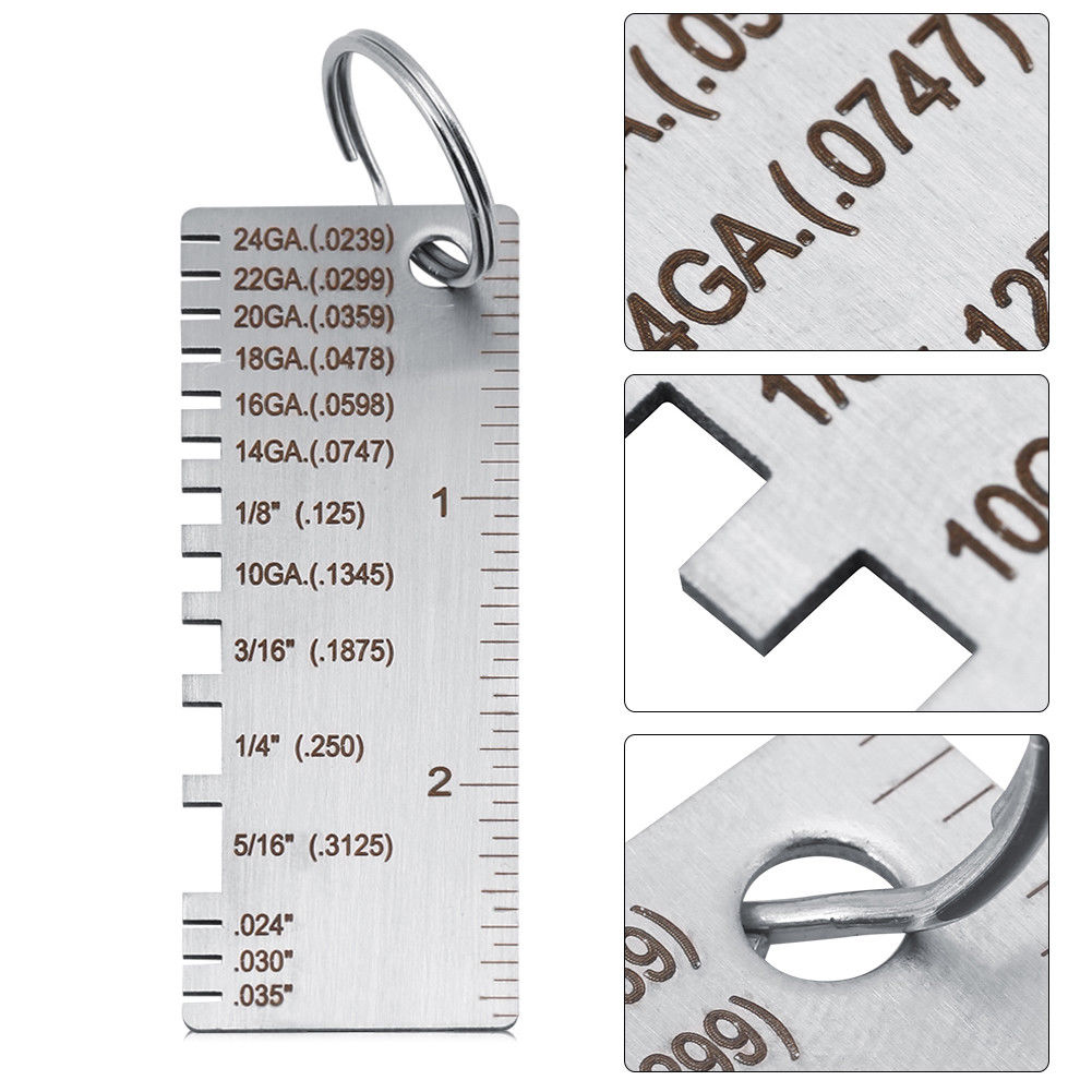 Stainless Steel Sheet Measurement Thickness Measuring Soldering Metal Gage Plate Wire Gauge
