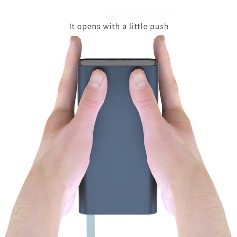 18650 powerbank-hüllen mit zwei usb-anschlüssen, kabellosem ladegerät, akkubox und handy-ersatzteilen