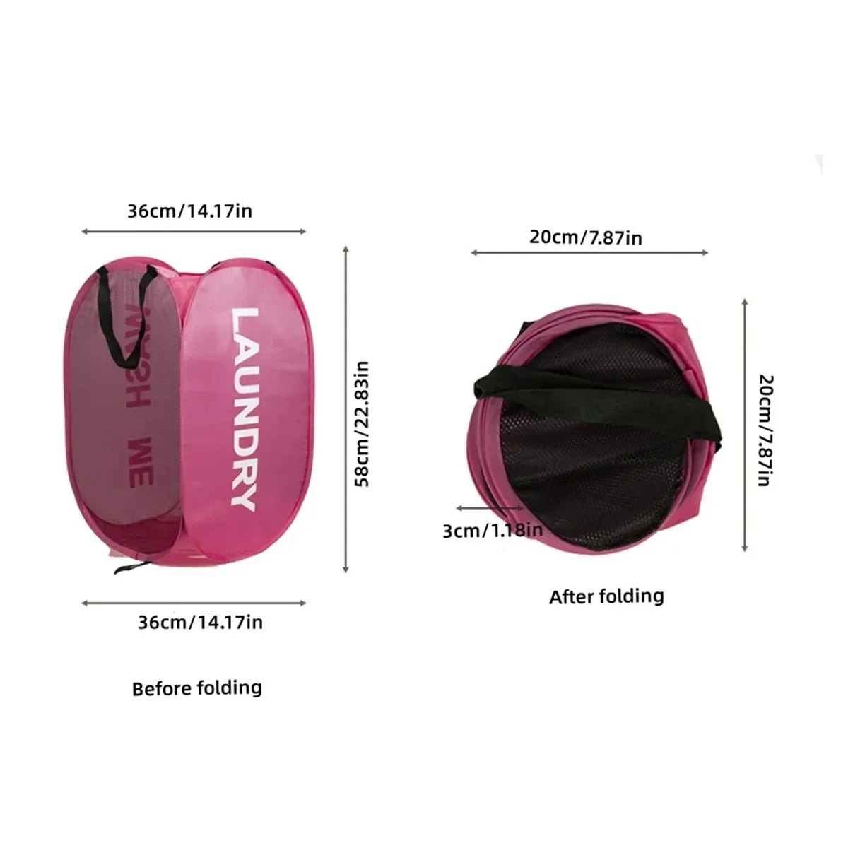 Duurzame opvouwbare eenvoudige wasmand Grote wasbare kleding Speelgoedopbergorganisator Mode Mesh Ademende badkameraccessoires