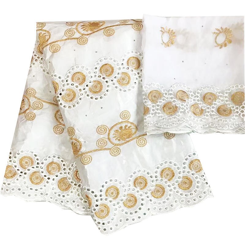 Bassin tissu brodé bazin riche getzner riche tissu avec des trous de coupe tulle dentelle blouse pour les femmes robe tissu africain BL290: Color-1