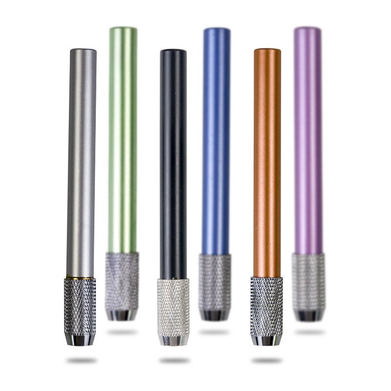 6 PCS 6-color metal pencil extension drawing pencil sleeve extension pencil connector aluminum rod extension rod