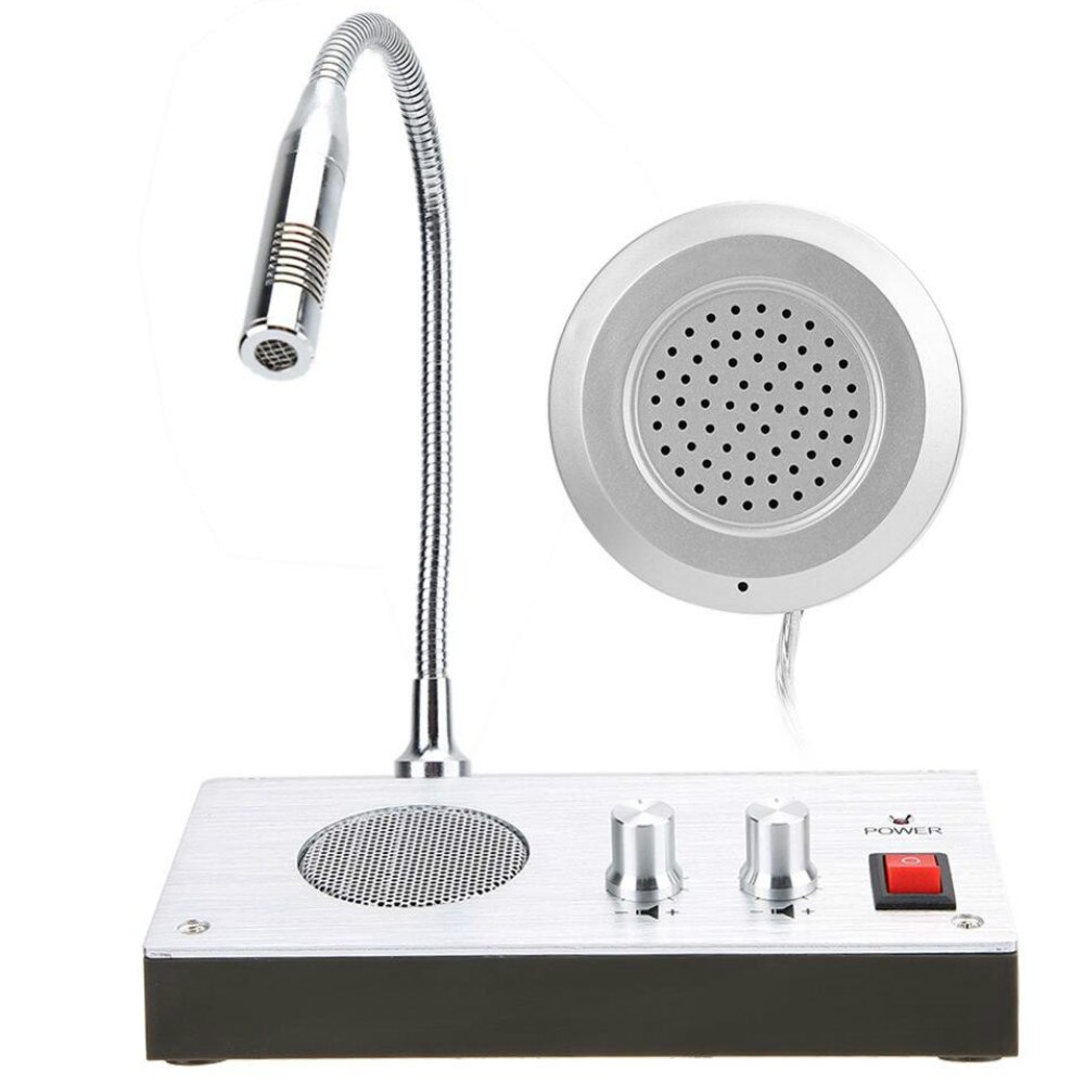 Anti-interference Noise-Free Dual-Way Audio Record bank counter window intercom system