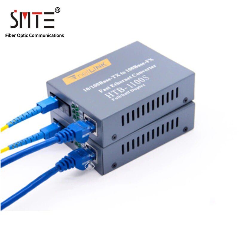 netLINK Media Converter HTB-1100S-A/B Optical Fiber Media Transceiver 25km SC 10/100M Single Mode Duplex