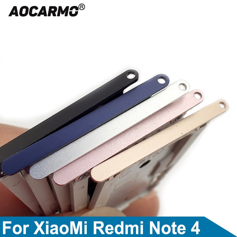 Aocarmo Sim Karte Tablett MicroSD SD Slot Halfter Ersatz Teil Für XiaoMi Redmi Hinweis 4