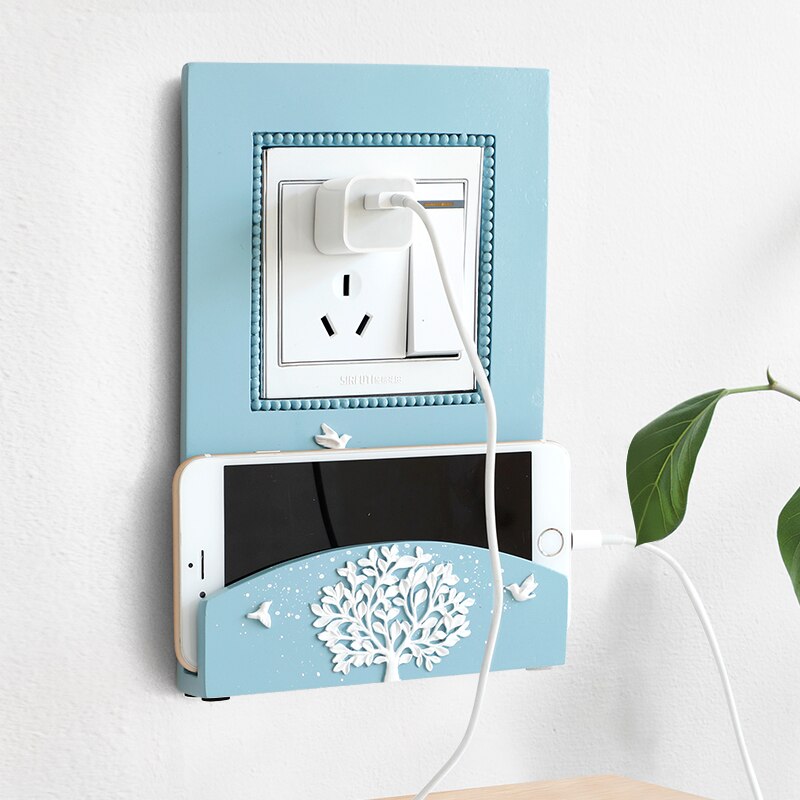 Harpiks vægdekor stikkontakt klistermærke mobiltelefon ladeholder wallsticker switch vægramme lyskontakt cover