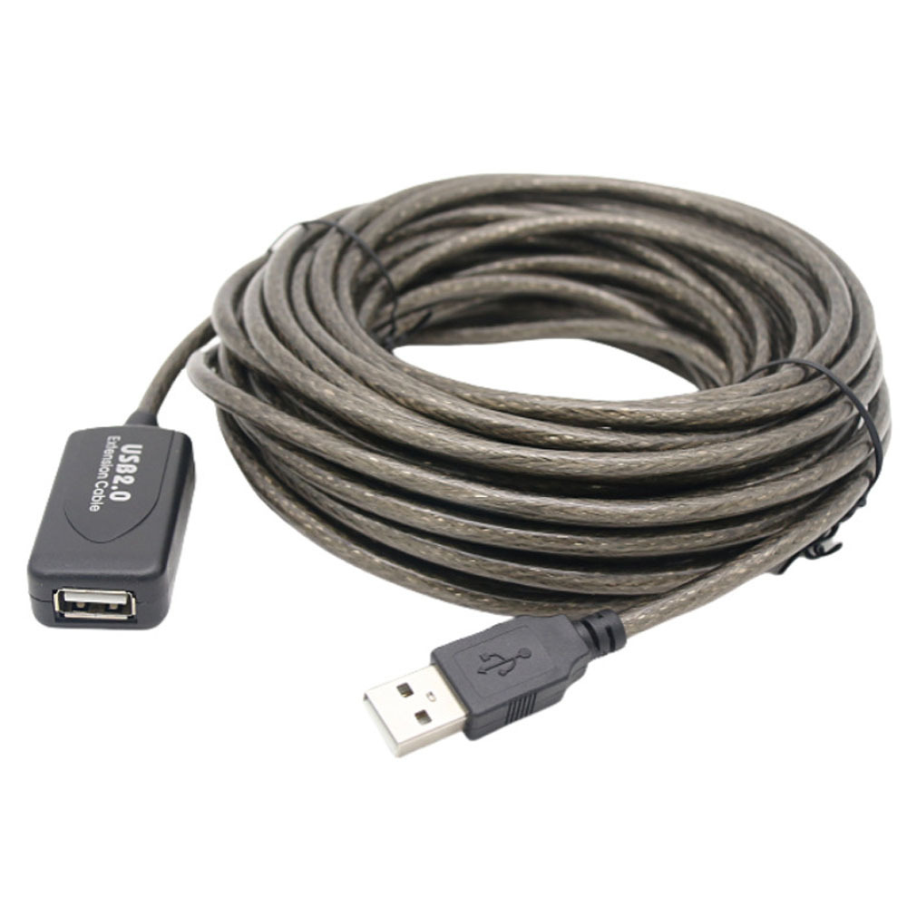 Usb 2.0 förlängningskabel höghastighets aktiv repeater hane till hona förlängningssladd tråd usb-adapter för pc bärbar dator mus 5m 10m 15m: 20m