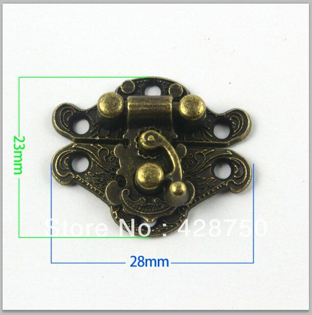 Antique Brass Hasp Latch Lock Jewelry Box Hasp 28*23mm