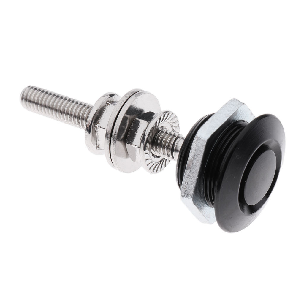 Quick Latch Low Profile Lockable Push Button Hood Pins 25mm Dia Aluminum alloy Safety Stability Durability: Black 55mm