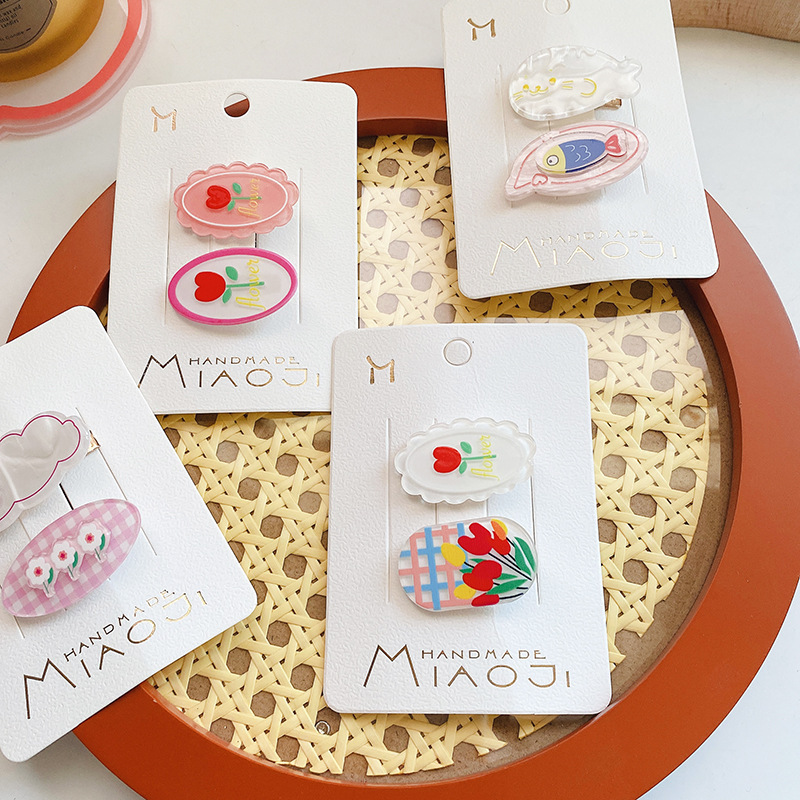 2022 nuovo 2 pz bambini forcine dolci nuvola fiore pesce forcine per ragazze clip di capelli per bambini Mini copricapo per bambini accessori per bambini