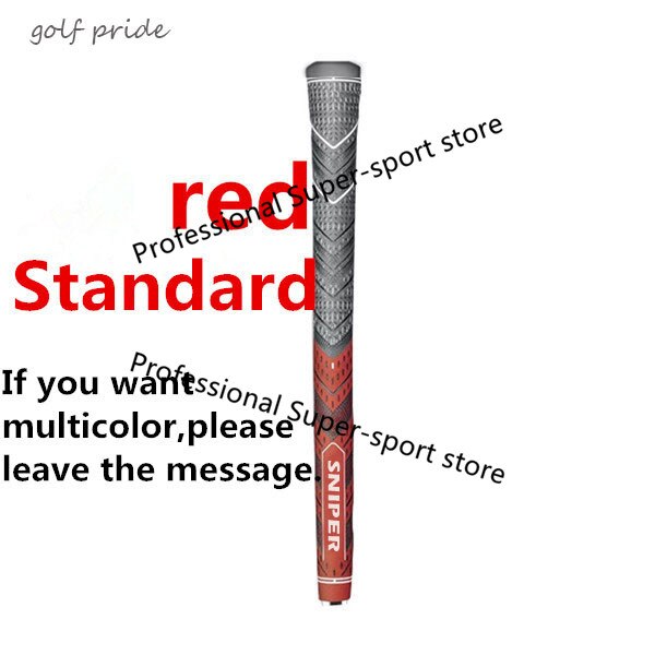Golf irons Grip Midsize and standard Multicompound Golf club Grips Carbon Yarn 10pcs/lot: red-standard