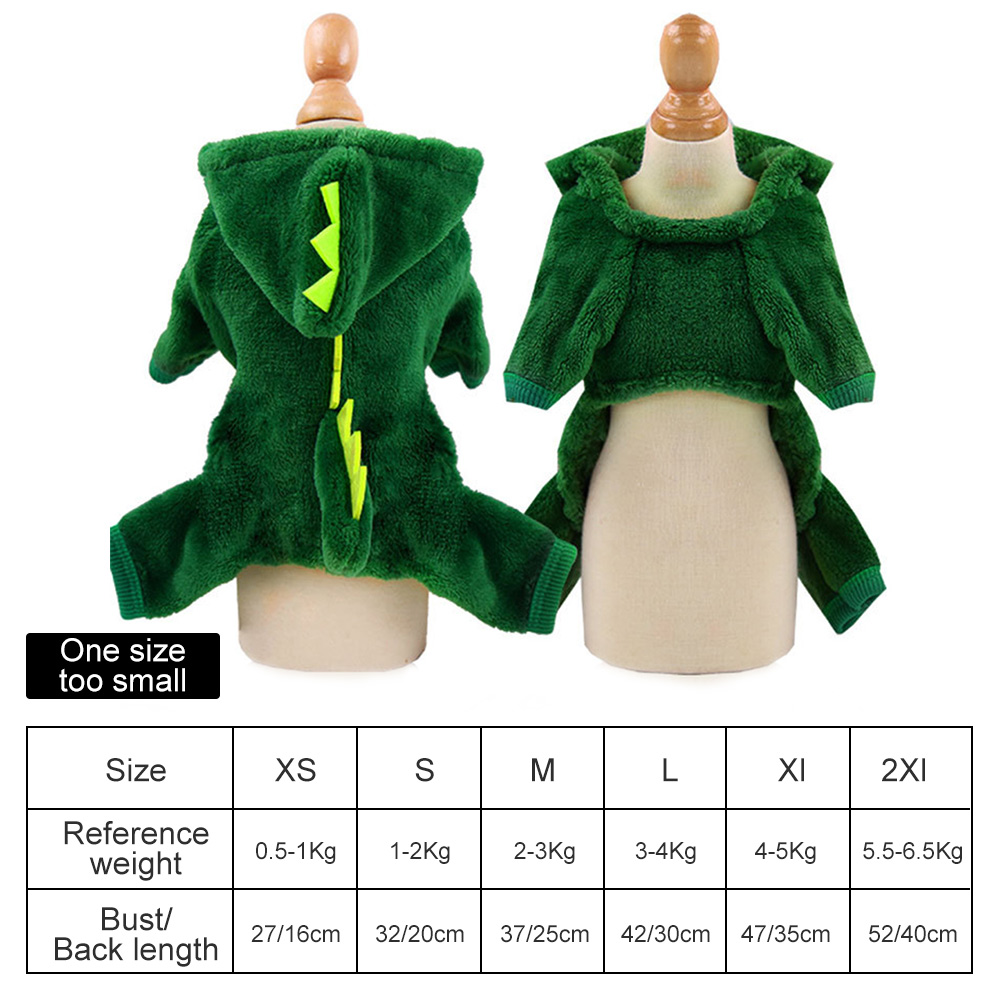 Manteau pour animaux de compagnie vêtements chaton chat Halloween dinosaure Costume chiot tenues mignonnes chats drôles 4 jambes habiller veste à capuche