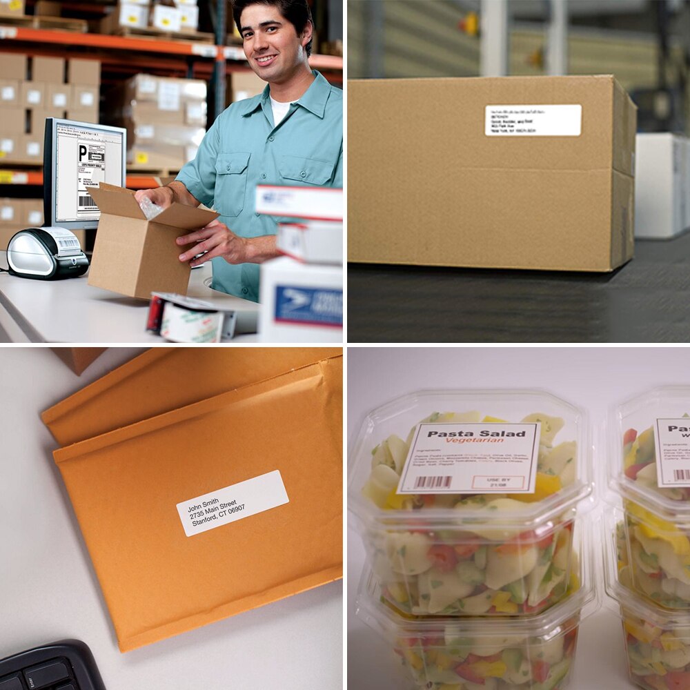 260 Uds 25mm * 54mm LW 11352 Compatible con papel de papel térmico Compatible para Dymo LaberWriter 450 400 Turbo 450 impresora SLP 440, 450