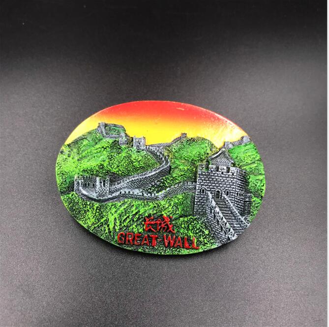 BABELEMI sales Resin 3D Fridge Magnet The Great Wall Beijing China Travel Souvenirs: White