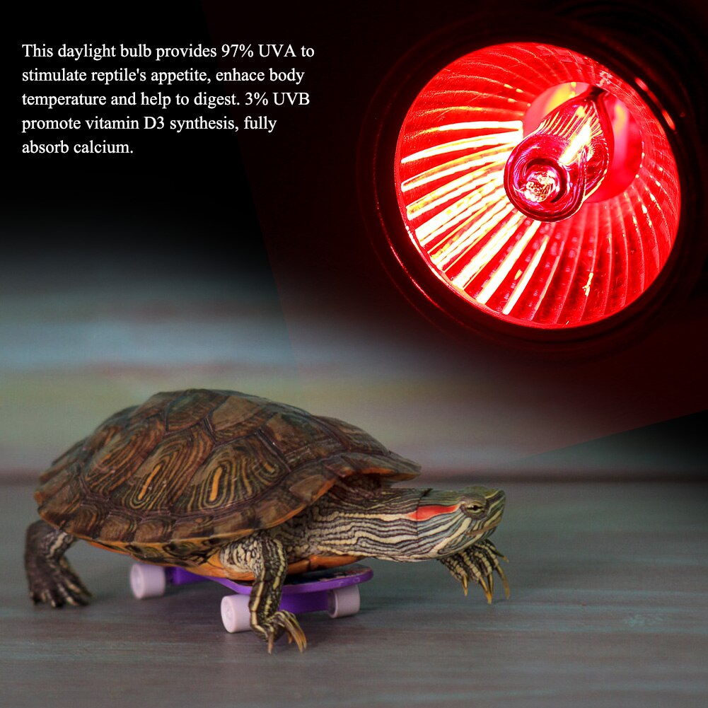 Skildpadde basking uv pærer varmelampe uva uvb krybdyr lampe pære padder firben temperaturregulator 25w 50w 100w