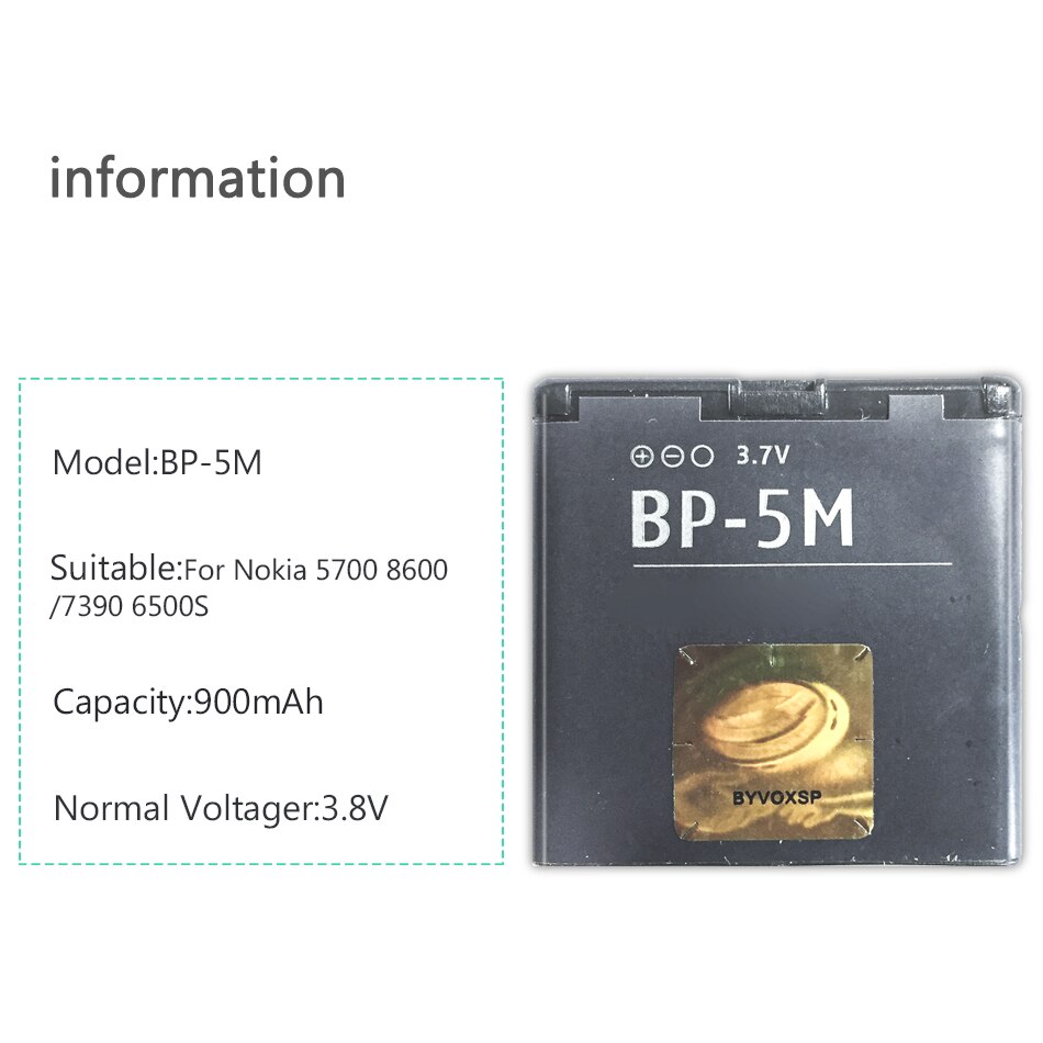 Batterie De Remplacement Pour Nokia BP-5M - Compatible 5610, 5700, 6110, 8600, 6500 - Occasion Fonctionnelle