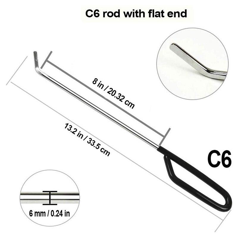 SHGO outils de tiges chaudes Kit de réparation de grêle extracteur de débosselage sans peinture ensembles de portes de voiture outils à main de réparation (4 pièces)