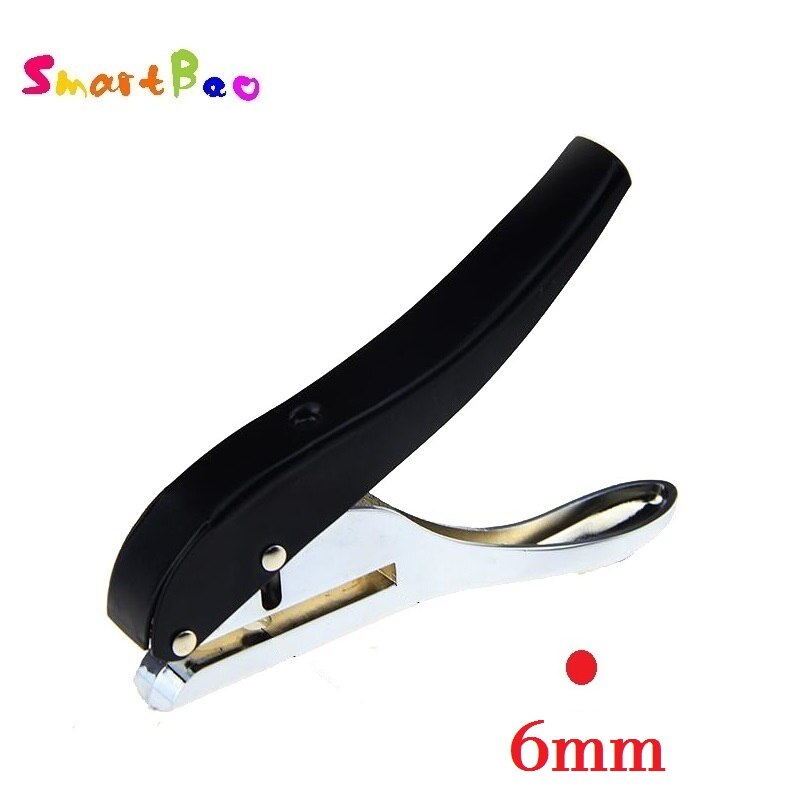 3Mm/6Mm/8Mm/10Mm Cirkel Perforator Papier Punch Hand-Held Ronde enkele Perforator Voor Id-kaarten Pvc Kaarten Badge Foto &#39;S: 6mm