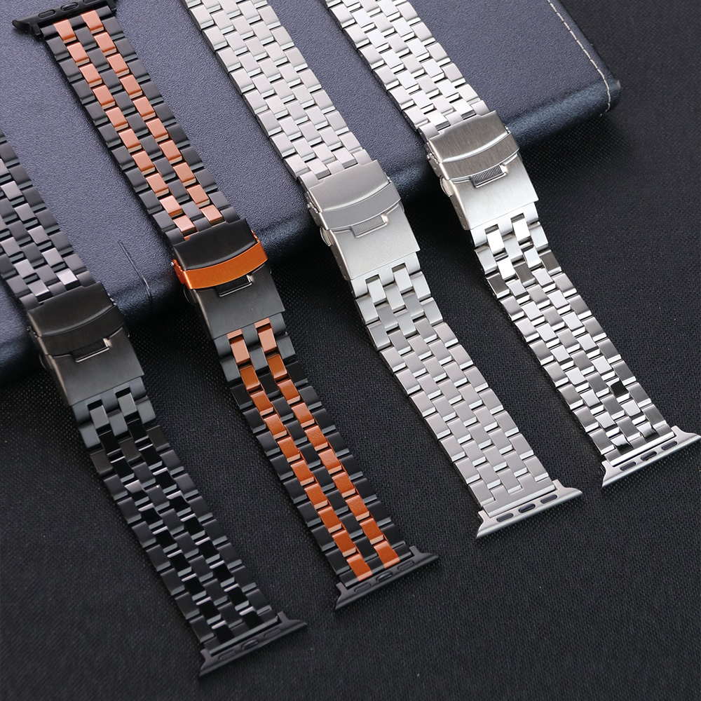 Metal Strap For Apple Watch 10 46mm Ultra 1 2 49mm Band Stainless Steel Correa For Iwatch 9 8 44mm 45mm Se 3 2 1 42mm Bracelet