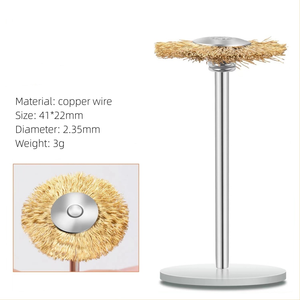 Broca para uñas, cepillo de limpieza, taladros eléctricos portátiles para manicura, alambre de cobre, limpiador, accesorios para decoración de uñas DIY, 1 ud.: Chocolate