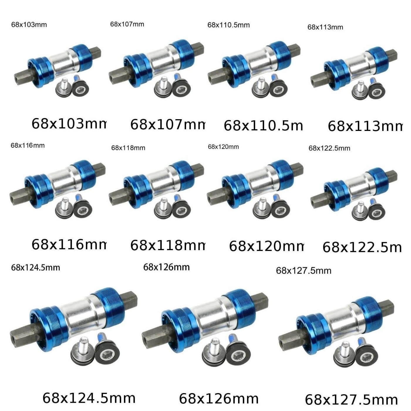 Mountain Bike Bottom Bracket Square Taper Sealed Bearings Cartridge Bicycle Tool 68mm Shell width