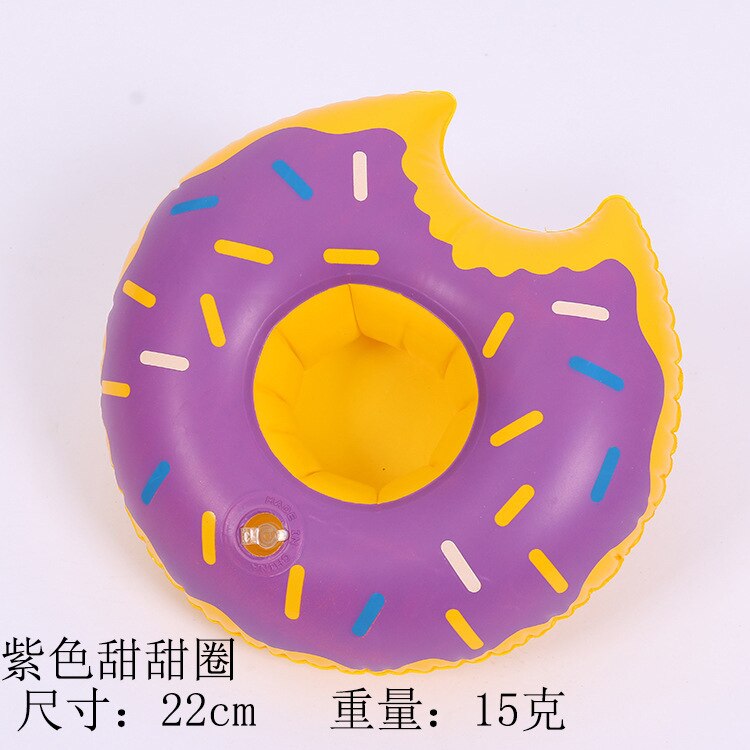 eins Flamingo Tasse Halfter Aufblasbare Wasser Bahnen Schwimm Getränke Tasse Untertasse: Violett Donuts Untersetzer