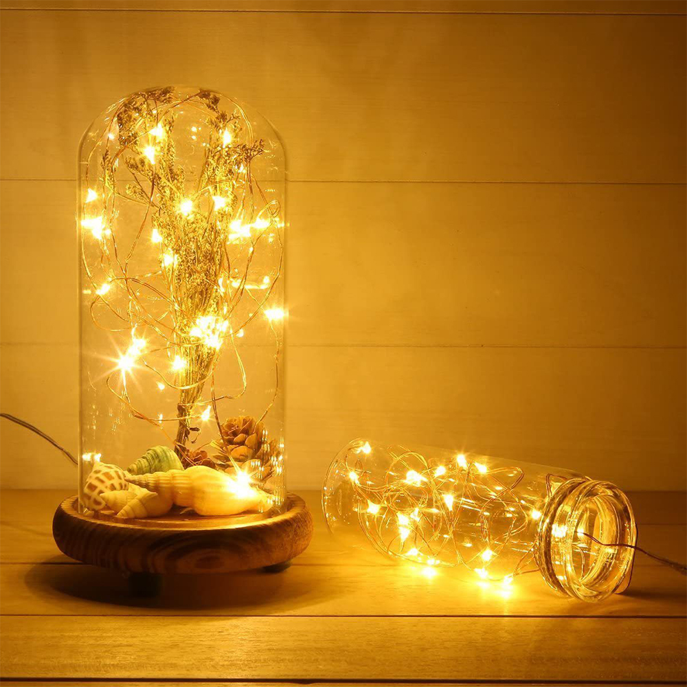 Led Koperdraad Kerstverlichting USB Aangedreven LED Lichtslingers Buitenlamp Garland Luces voor Kerstfeest Bruiloft Decor