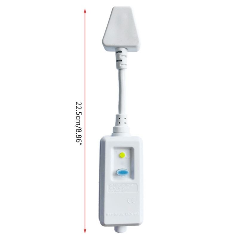 UK Safety RCD Socket Adaptor Home Circuit Breaker Cutout Plug Trip Switch 13A G6DB