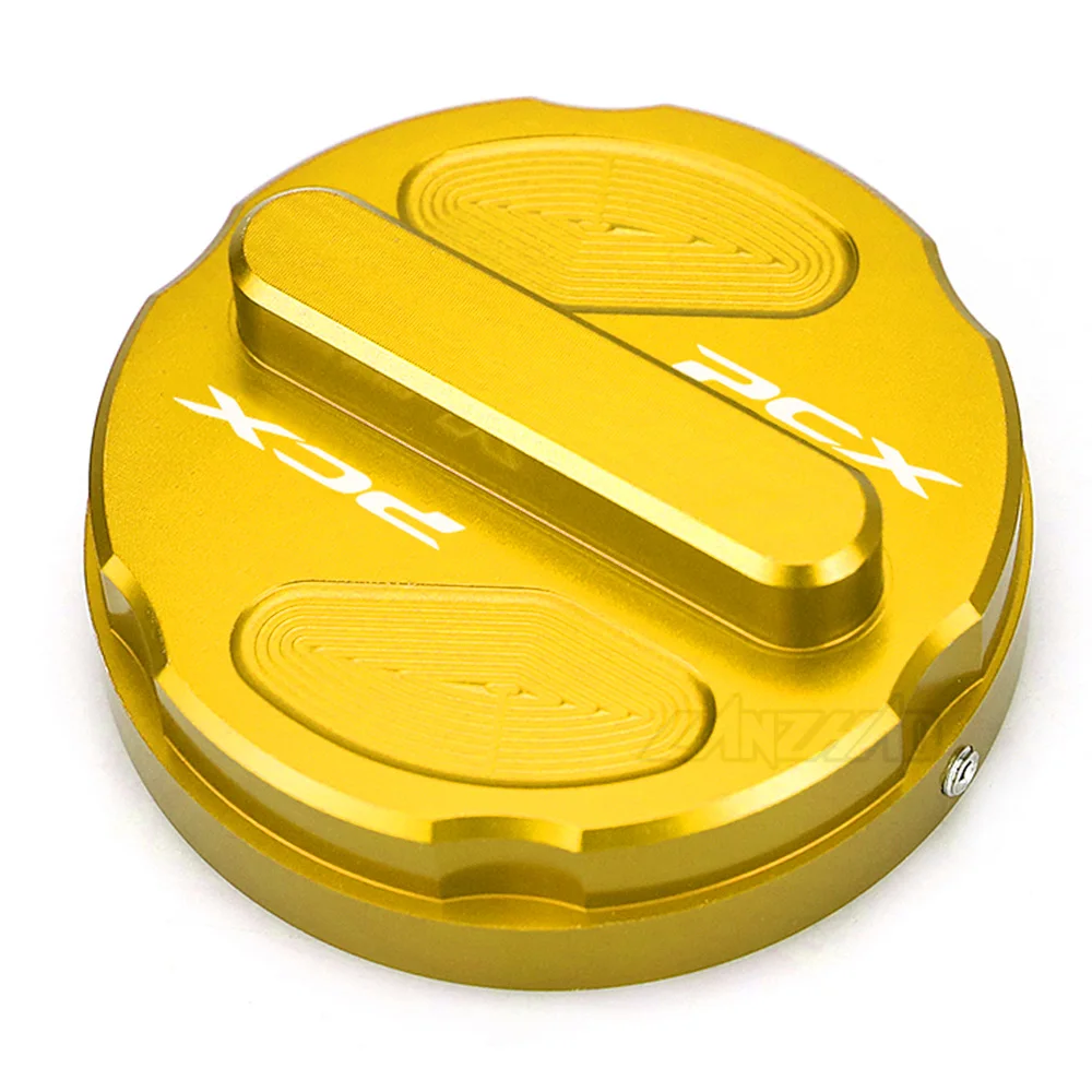 PCX cubierta de tanque de combustible de motocicleta tapa de caja de gasolina accesorios de aluminio CNC para Honda PCX 125 150 160 200 EV HP MPG PCX160-CBS 18-21: Oro