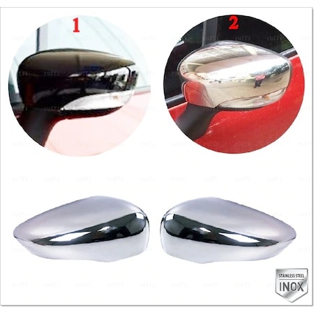 Cubierta de espejo cromado Renault Clio 4 HB 2 piezas P. De acero