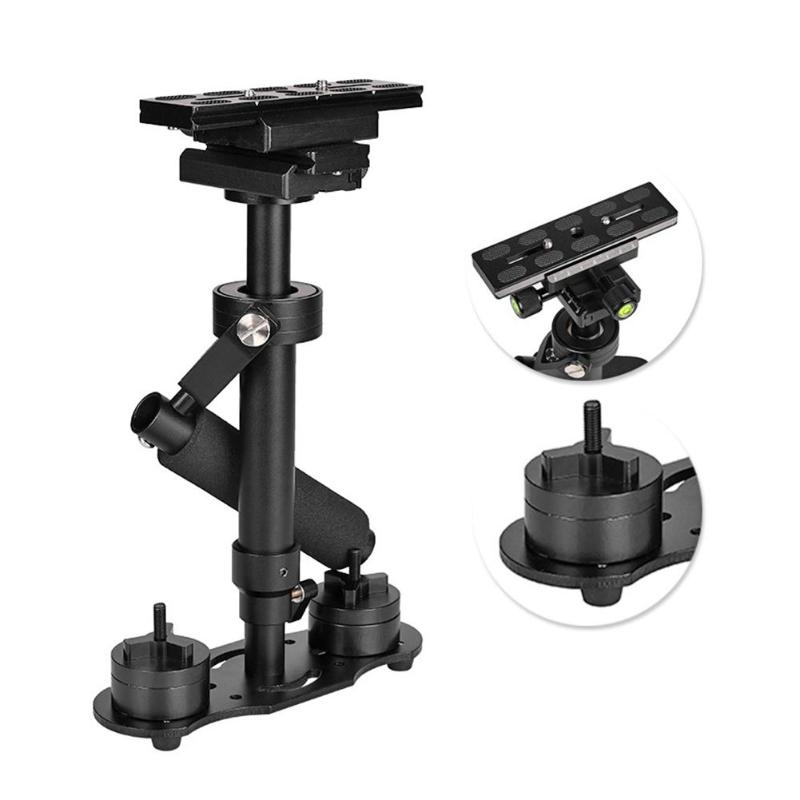 S60 Mini Handheld Stabilizer 2-3kg Bearing Anti-shake 40-60cm Height Adjustable Video Camera Steady Head for DSLR Camera