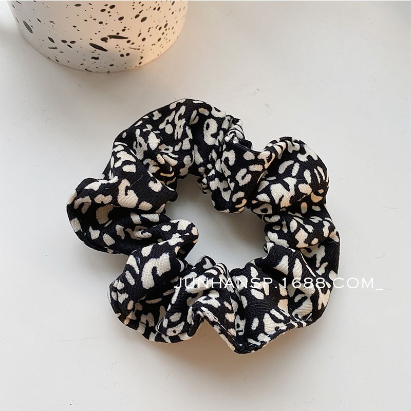 Scrunchies negros temperamento para Otoño/Invierno, lazos para el cabello a la , soporte para cola de caballo, banda elástica para el cabello, accesorios para el cabello coreanos para mujeres y niñas: 6