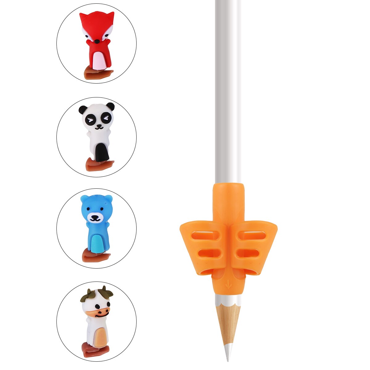 16 pièces/ensemble crayon poignées crayon casquettes enfants étudiants écriture aide poignée ensemble écriture Posture Correction outils porte-stylo