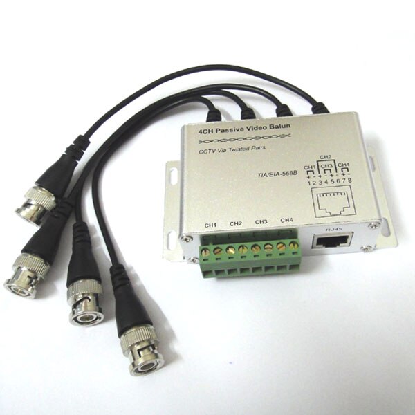 4CH 8CH CCTV 4 Channel Passive Transmitter Video Balun BNC Female to UTP Rj45 Cat5: 4CH Video Balun