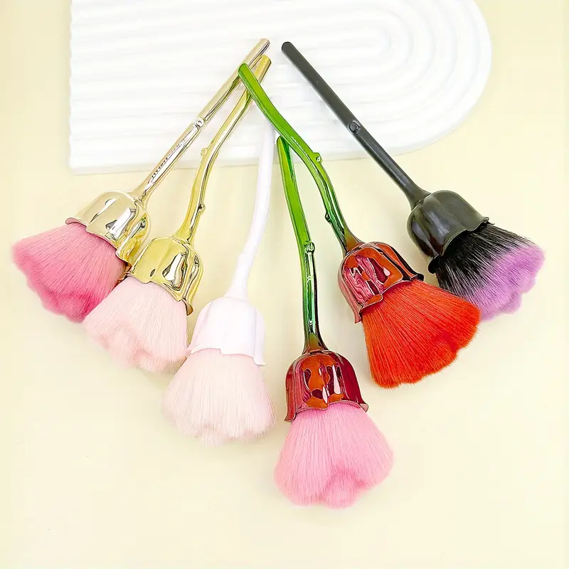 Brocha de maquillaje en polvo suelto para mujer, herramientas de belleza facial, brocha para polvo para decoración de uñas, base, herramientas de maquillaje, 1 ud.
