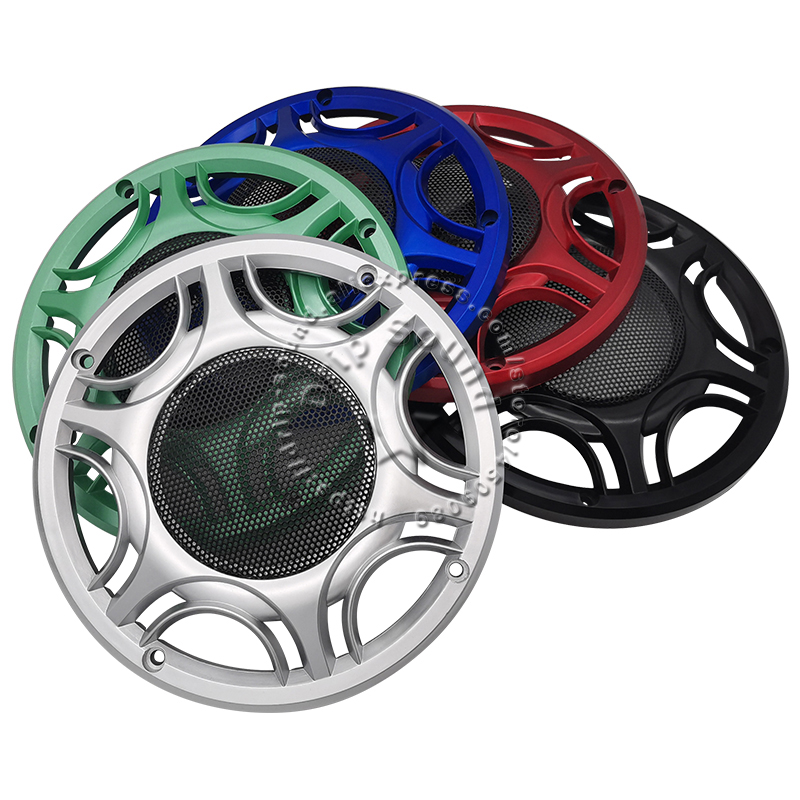 Per 6.5 "pollici copertura della griglia dell'altoparlante cerchio decorativo Audio rete metallica griglia protezione rete cornice nera/blu/verde/rossa/argento