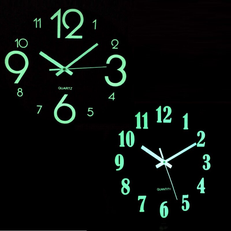 Digital Number Wall Clock DIY 3D Silent Clock Glow Dark Acrylic Luminous Hanging Clock Acrylic Brief Quiet DIY Wall Clock Modern